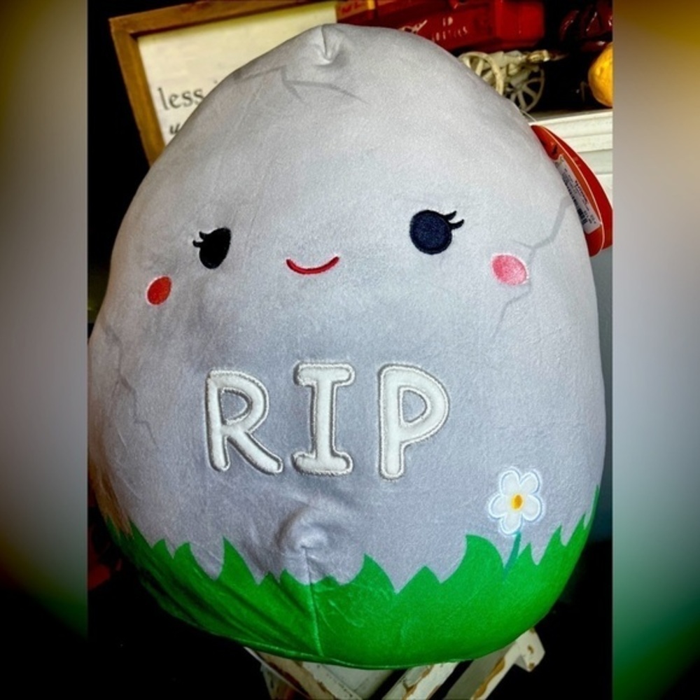 Squishmallow Felice 12” RIP Tombstone Halloween Plush NWT